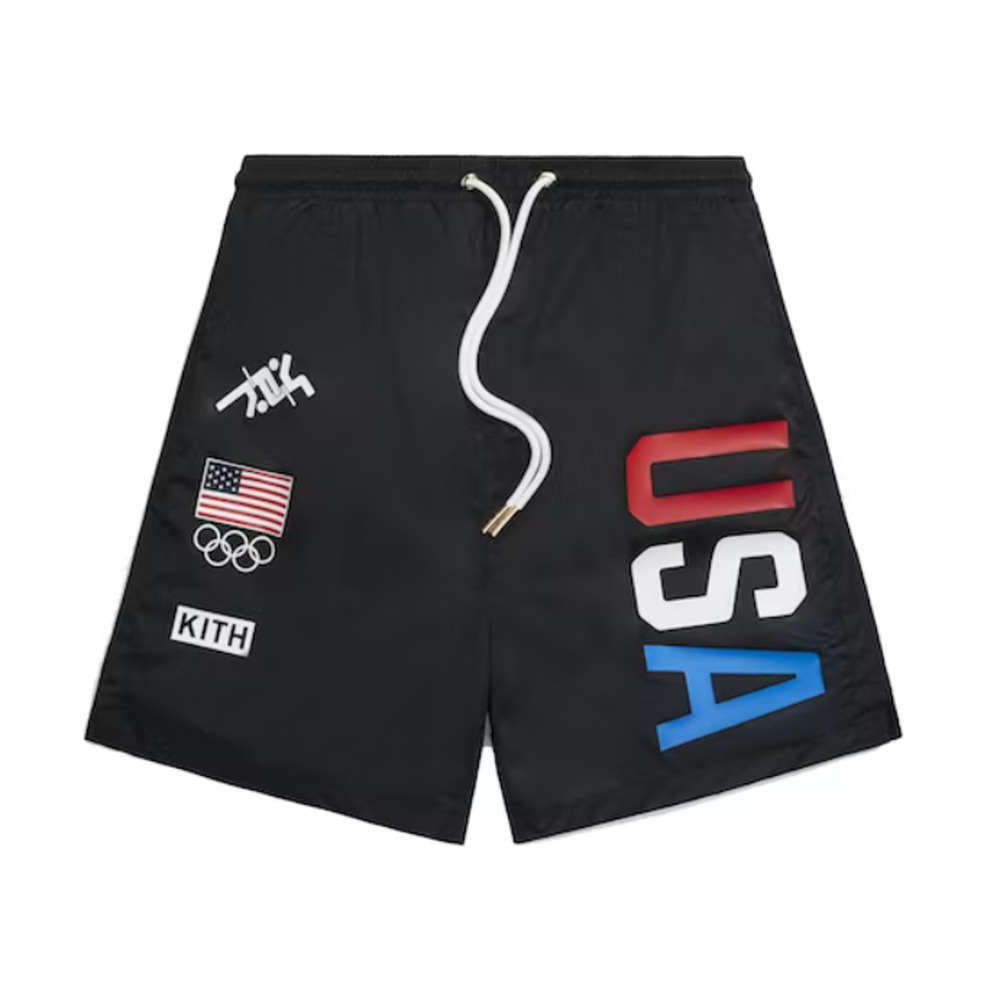 Kith For Team USA Ring‎ Swim Shorts Voyage Black Mens Size 2XL XXL